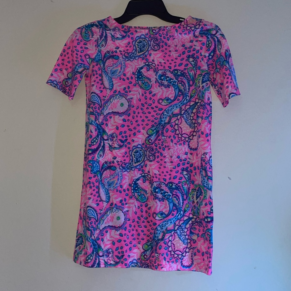 Lilly Pulitzer Girls Paisley Bird Print Short Mini Dress